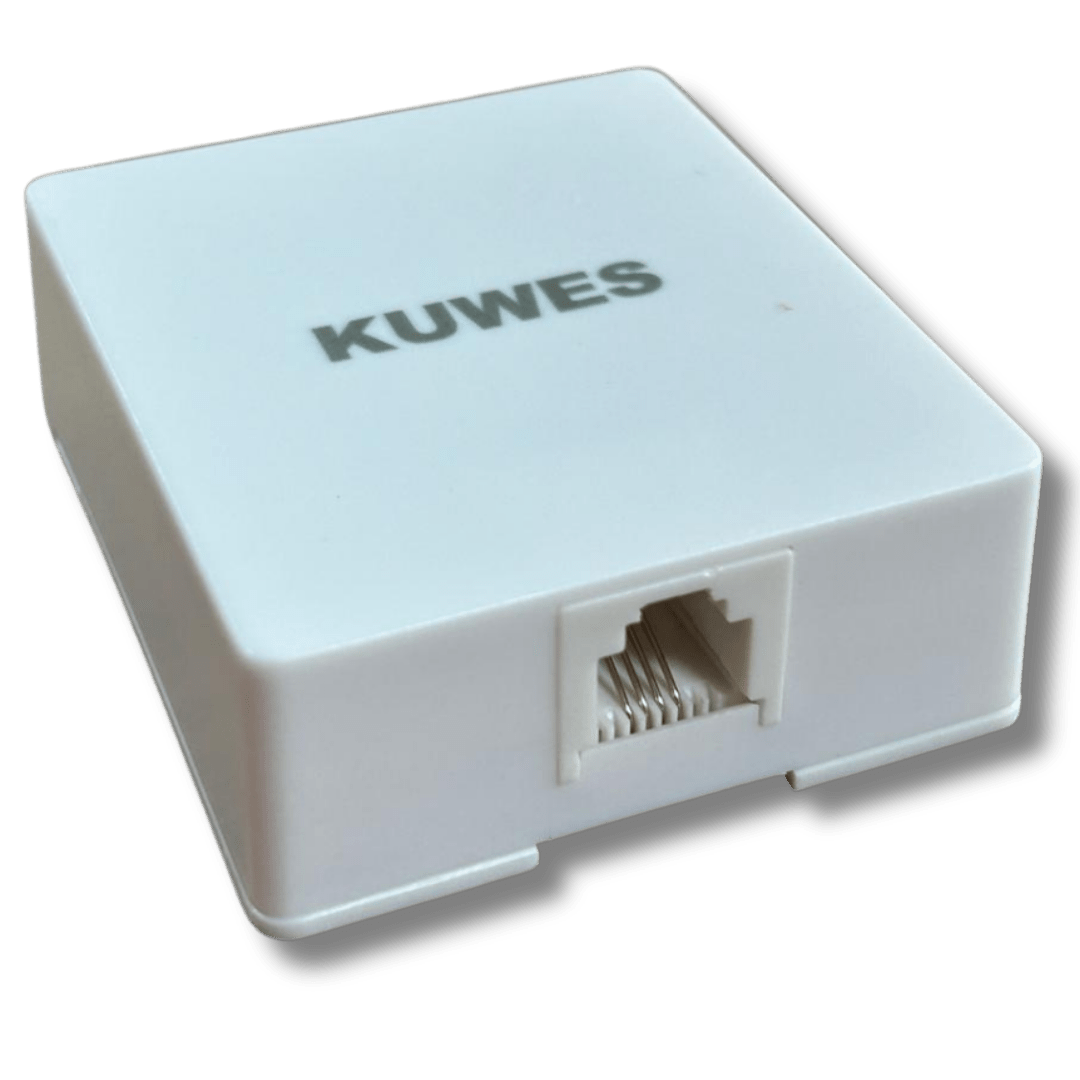 Cajilla telefónica superficial en color blanco Kuwes 468-4C-WH - LA CASA DEL TELEFONO