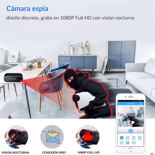 Cámara oculta mini reloj Z10 con visión nocturna WiFi 