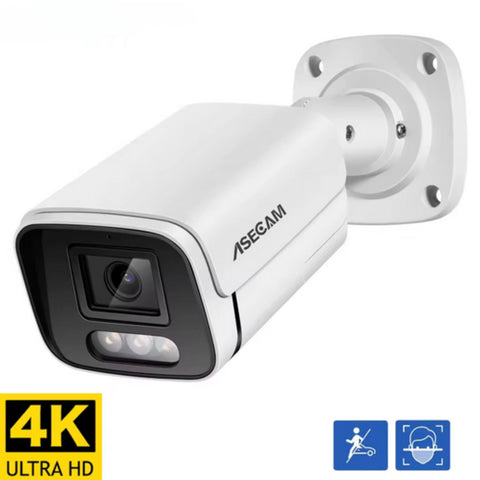 Cámara de seguridad IP67 4MP con audio y detección de rostro