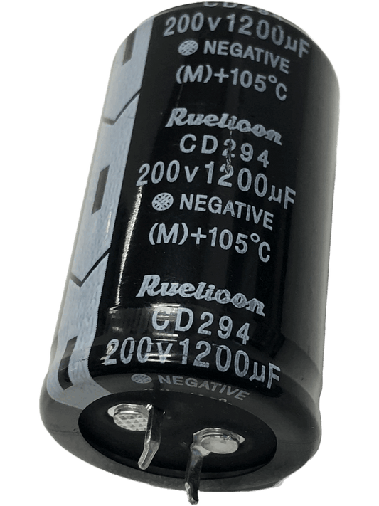 Capacitor electrolítico CD294 de 200V 1200microfaradios - LA CASA DEL TELEFONO