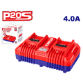 Cargador rápido doble para baterías 20V P20S Emtop ULFCR20403