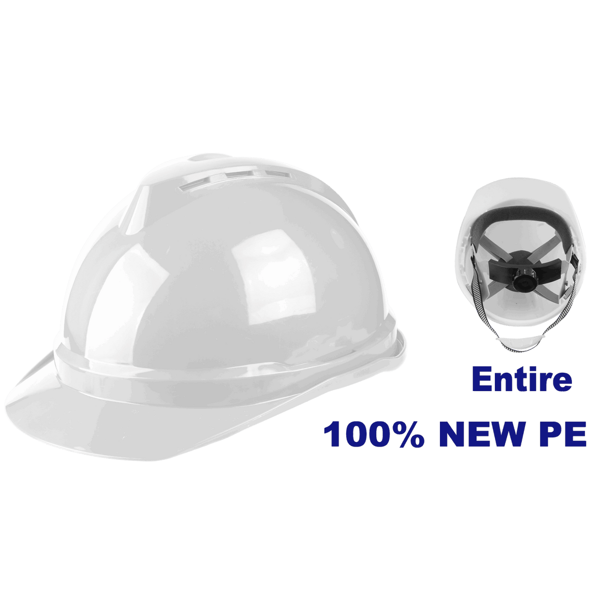 Casco de seguridad blanco, con barbiquejo y tafilete Emtop ESHT0221 - LA CASA DEL TELEFONO