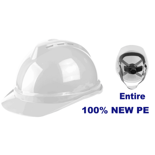 Casco de seguridad blanco, con barbiquejo y tafilete Emtop ESHT0221 - LA CASA DEL TELEFONO