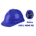 Casco de seguridad en color azul, con barbiquejo y tafilete Emtop ESHT0121