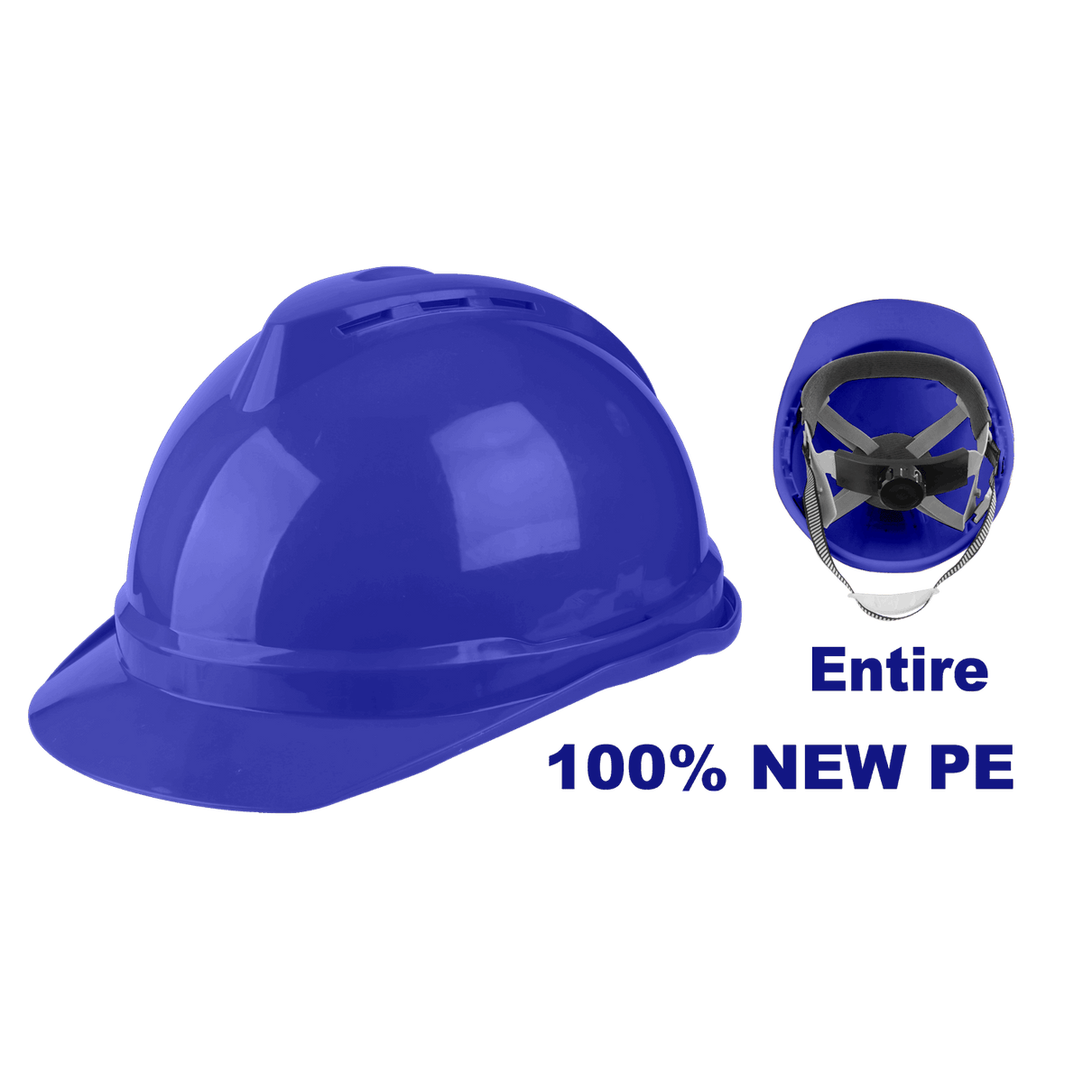 Casco de seguridad en color azul, con barbiquejo y tafilete Emtop ESHT0121 - LA CASA DEL TELEFONO