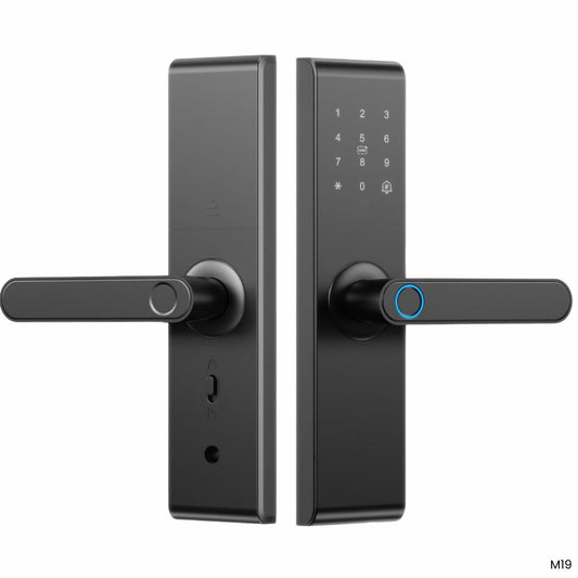 Cerradura inteligente M19 con huella digital y App Tuya - LA CASA DEL TELEFONO