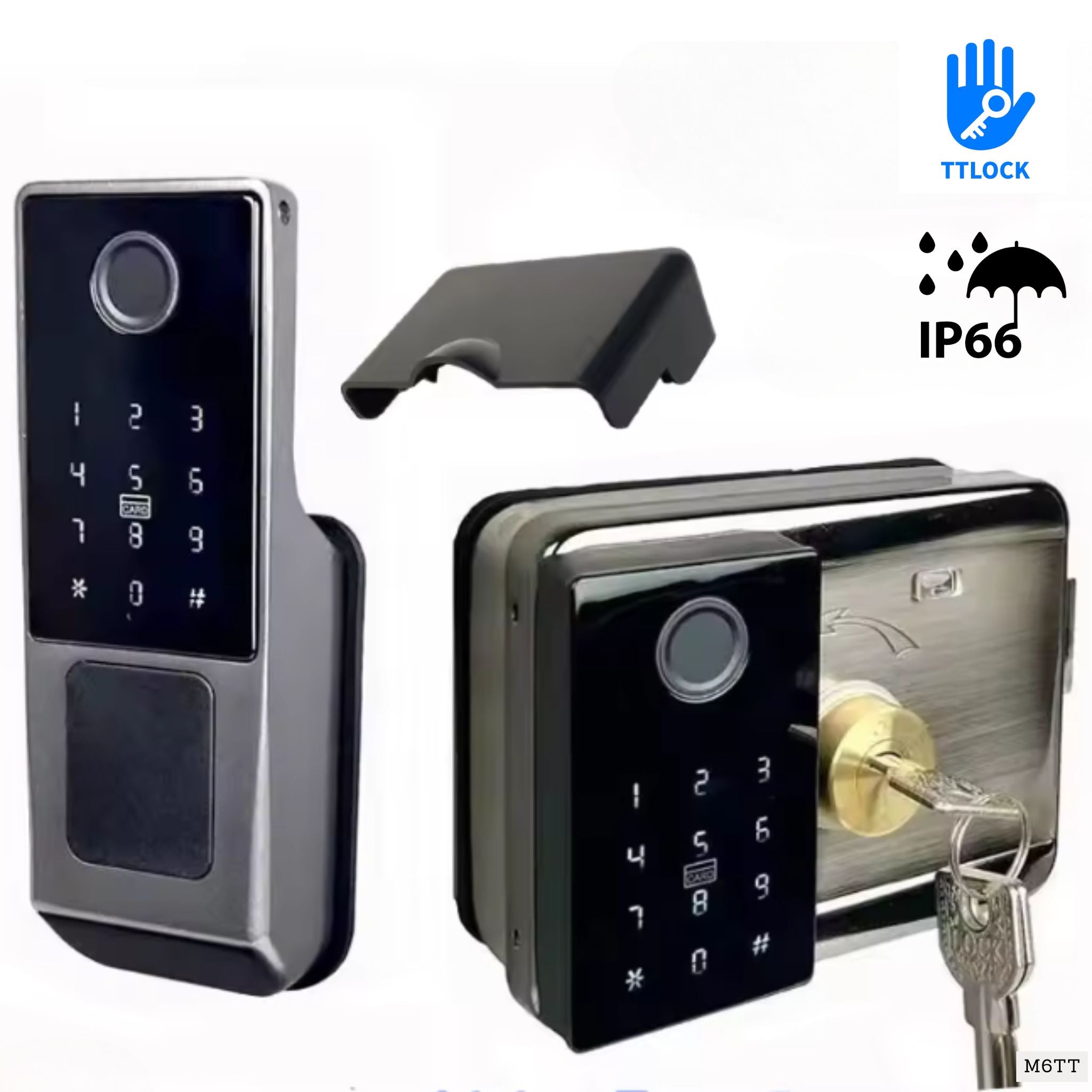 Cerradura inteligente M6TT para puerta de hierro IP66 