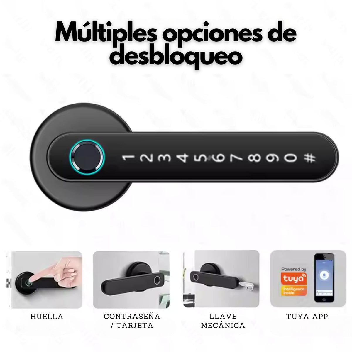 Cerradura inteligente para puerta de madera Smart lock M5 - LA CASA DEL TELEFONO