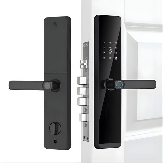 Cerradura Inteligente Z18-T con Manija, Huella y USB - LA CASA DEL TELEFONO