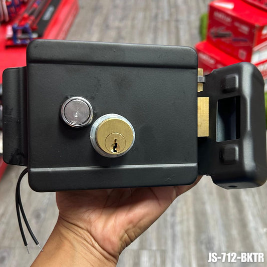 Cerradura eléctrica para puerta de hierro (derecha) – JS-712-BKTR