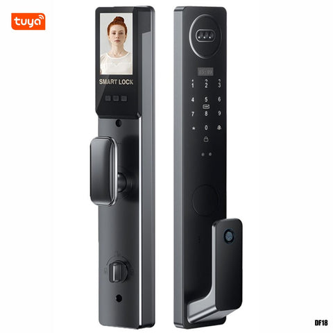 Cerradura inteligente DF18 apertura por rostro, huella, clave, celular