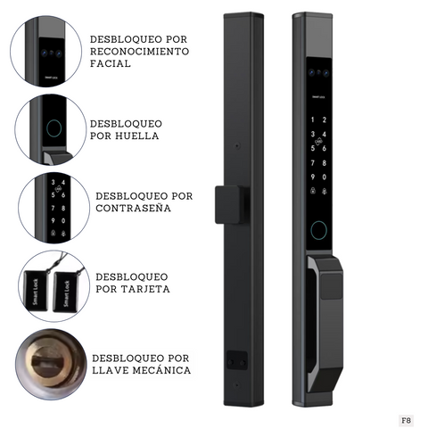 Cerradura inteligente con reconocimiento facial 3D Smart lock F8