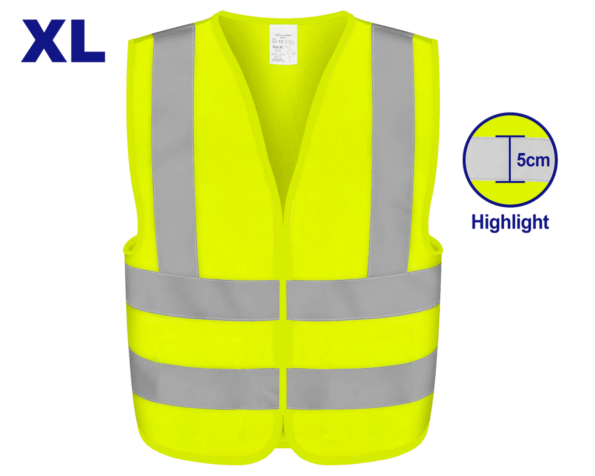 Chaleco reflectante amarillo fluorescente Emtop EMRV1802 (Talla XL) - LA CASA DEL TELEFONO