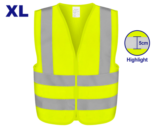 Chaleco reflectante amarillo fluorescente Emtop EMRV1802 (Talla XL) - LA CASA DEL TELEFONO