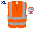 Chaleco reflectante naranja fluorescente Emtop EMRV1801 (Talla XL)
