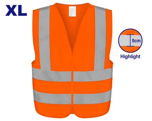 Chaleco reflectante naranja fluorescente Emtop EMRV1801 (Talla XL) - LA CASA DEL TELEFONO