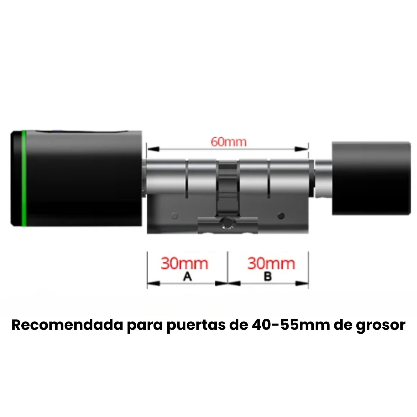 Cilindro inteligente sin llave con huella, app Tuya y tarjeta de proximidad