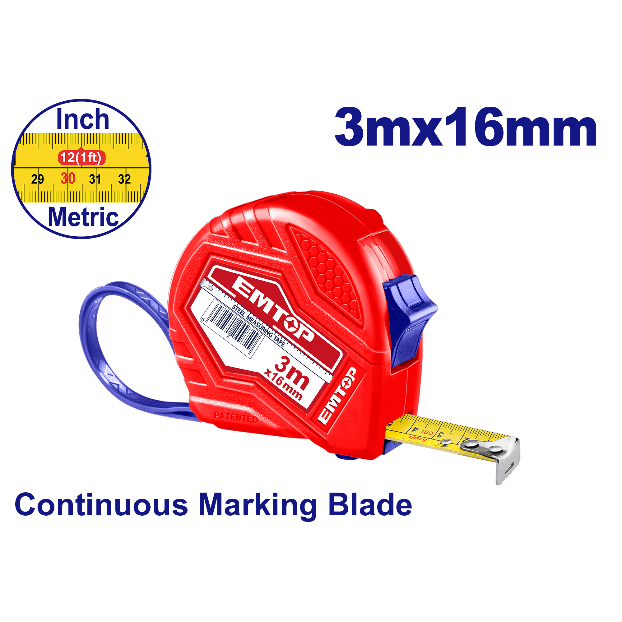 Cinta métrica de acero 3M x 16mm - LA CASA DEL TELEFONO