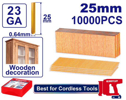 Clavos sin cabeza de 25mm madera Emtop ENAL06825 - LA CASA DEL TELEFONO