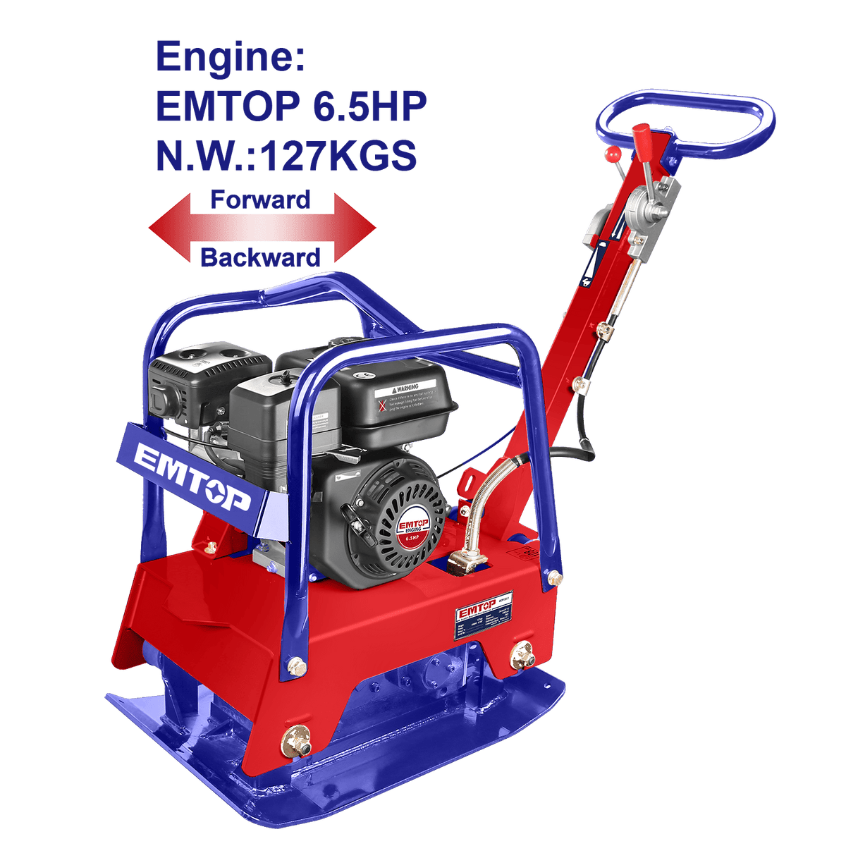 Compactadora de placa reversible 6.5HP motor a gasolina - LA CASA DEL TELEFONO