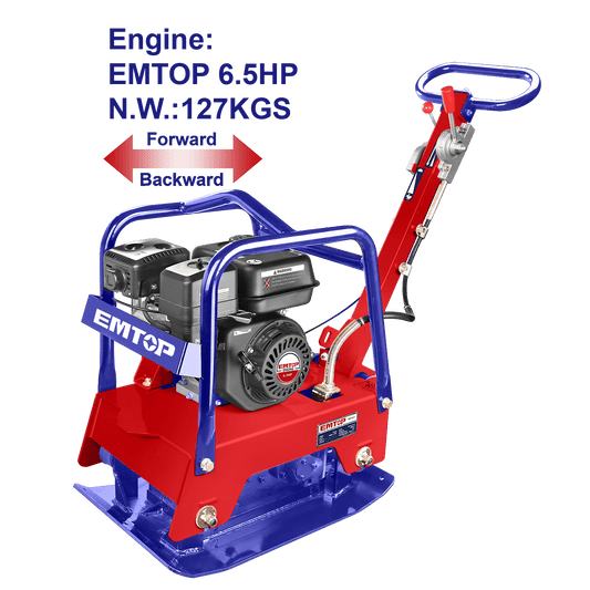 Compactadora de placa reversible 6.5HP motor a gasolina - LA CASA DEL TELEFONO