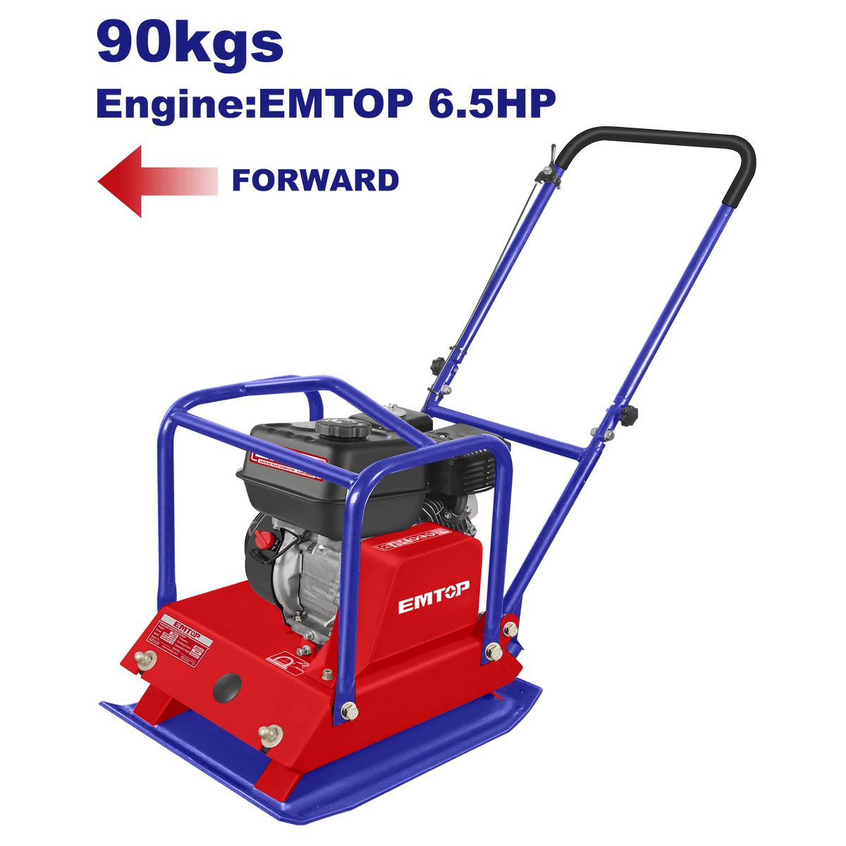Compactadora de placas de concreto 6.5HP motor a gasolina - LA CASA DEL TELEFONO