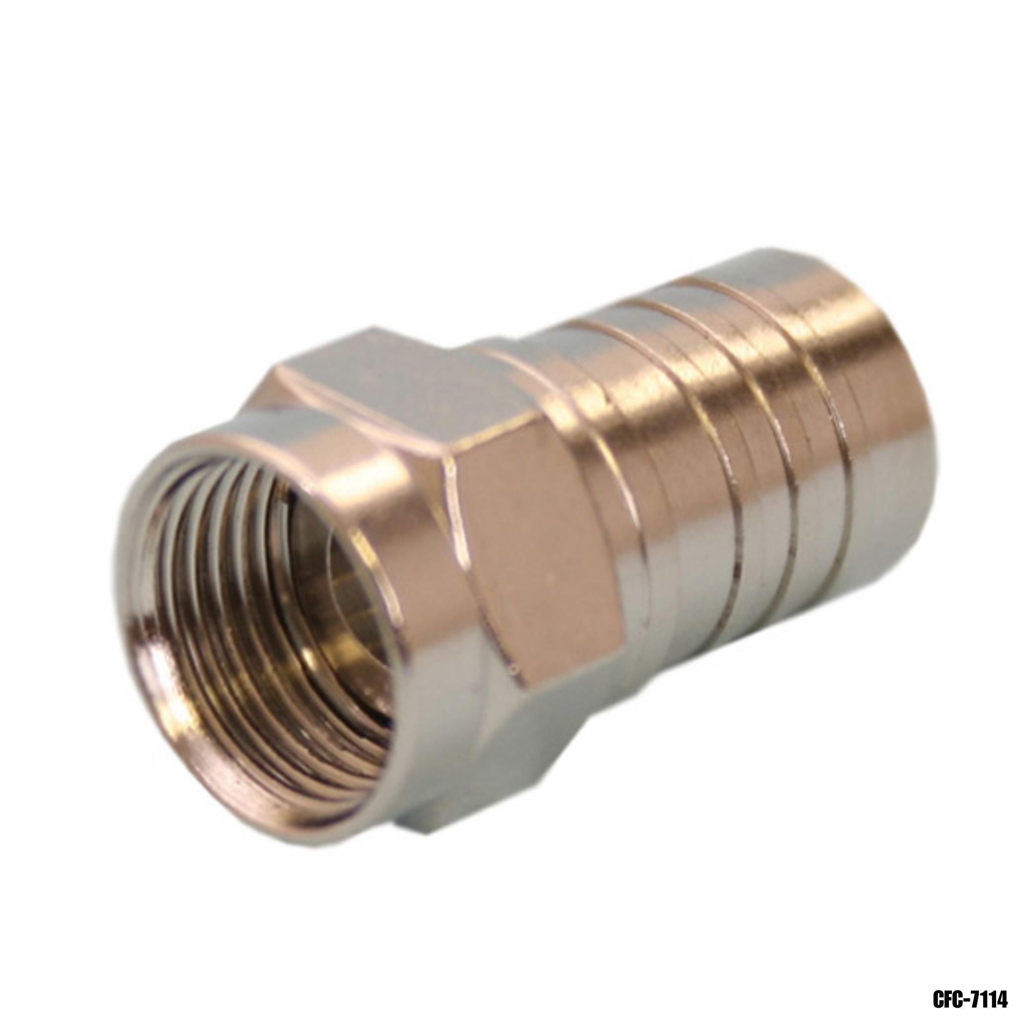 conector f macho crimp rg6 quest cfc-7114 anillo 1/2 coaxial tv panama