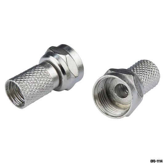 conector f macho deluxe twist-on rg6 75ohm quest cfc-1114 coaxial tv panama