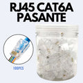 Conector RJ45 EZ pasante CAT6A redes gigabit