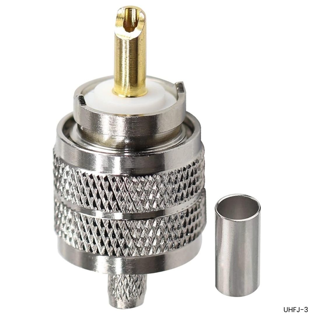 Conector UHF PL-259 Macho Crimpar RG58 RG142 Radio CB Ham UHFJ-3 - LA CASA DEL TELEFONO