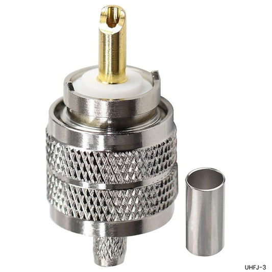 Conector UHF SO-239 PL-259 macho crimpado RG58 RG142 radio CB radioaficionados antena UHFJ-3 