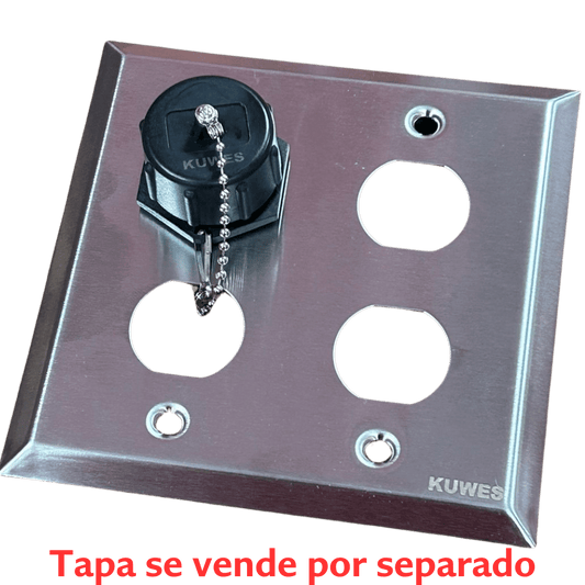 Conector unión F industrial waterproof IP68 Kuwes KSNT-WP-F-F - LA CASA DEL TELEFONO