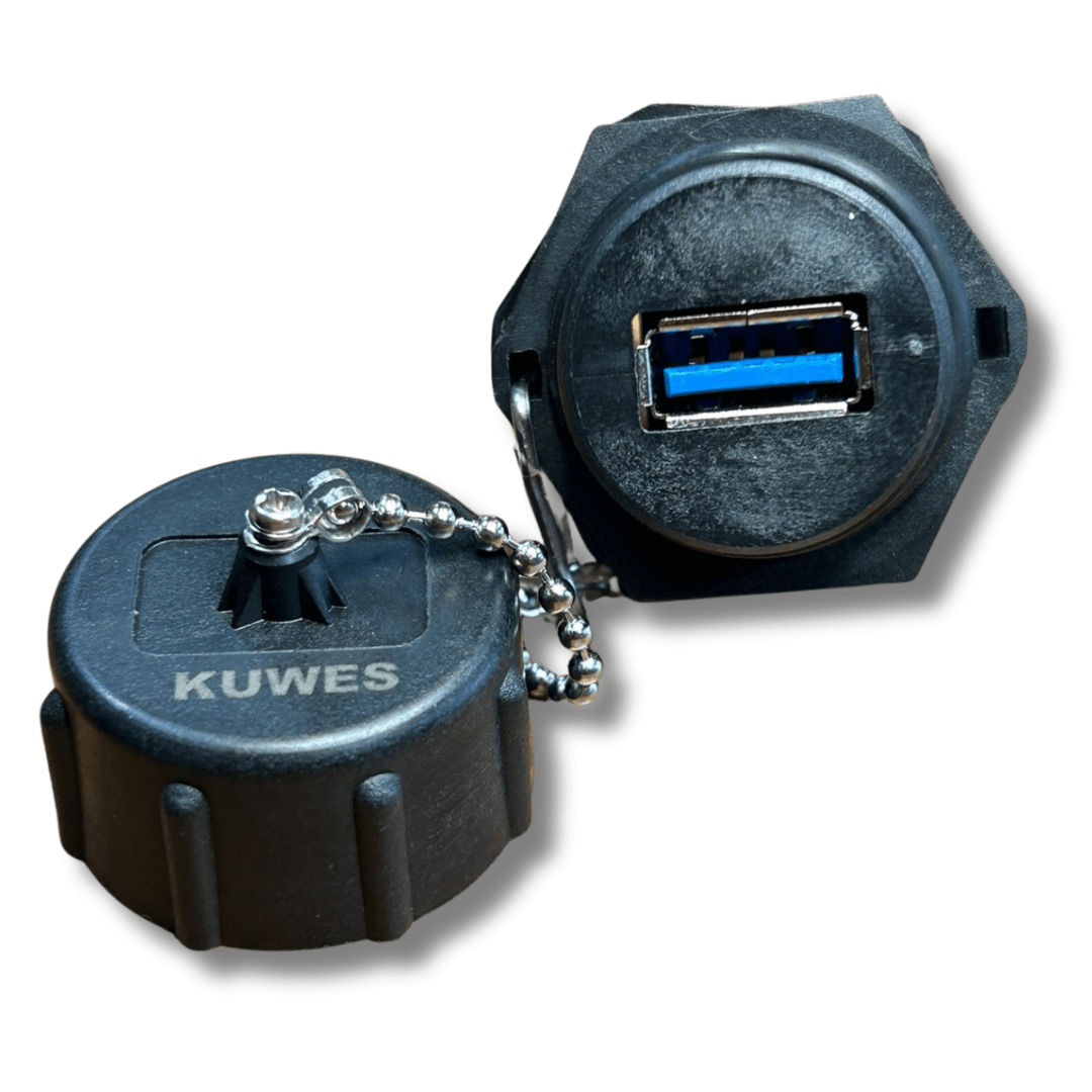 Conector unión USB waterproof IP68 Kuwes KSNT-WP-USB-A-3.0 - LA CASA DEL TELEFONO