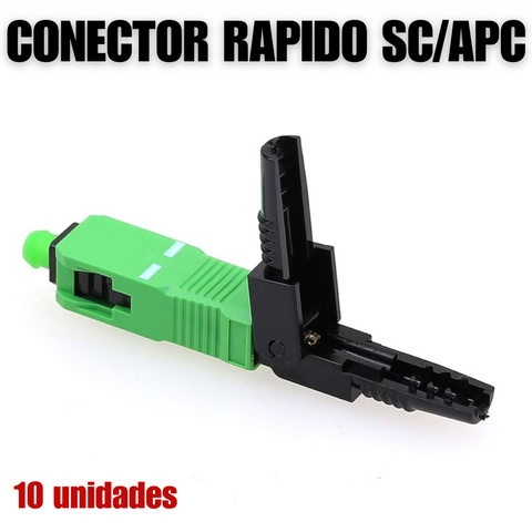 Conector rápido SC/APC de fibra óptica 90 grados