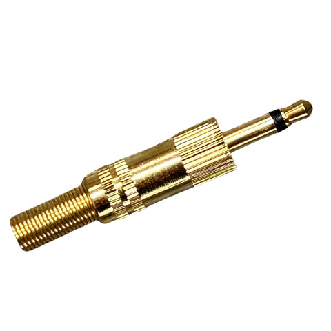 Conector de audio macho de 3.5 milímetros monofónico chapado en oro