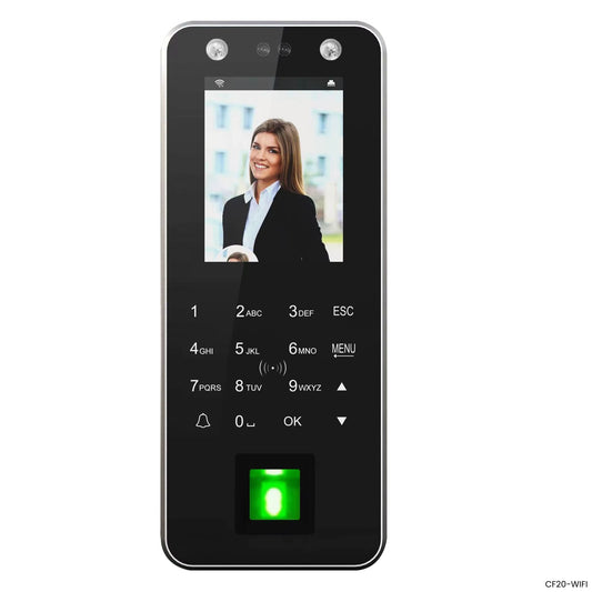 Control acceso asistencia facial 3D huella Secukey CF20-WIFI Mifare USB export