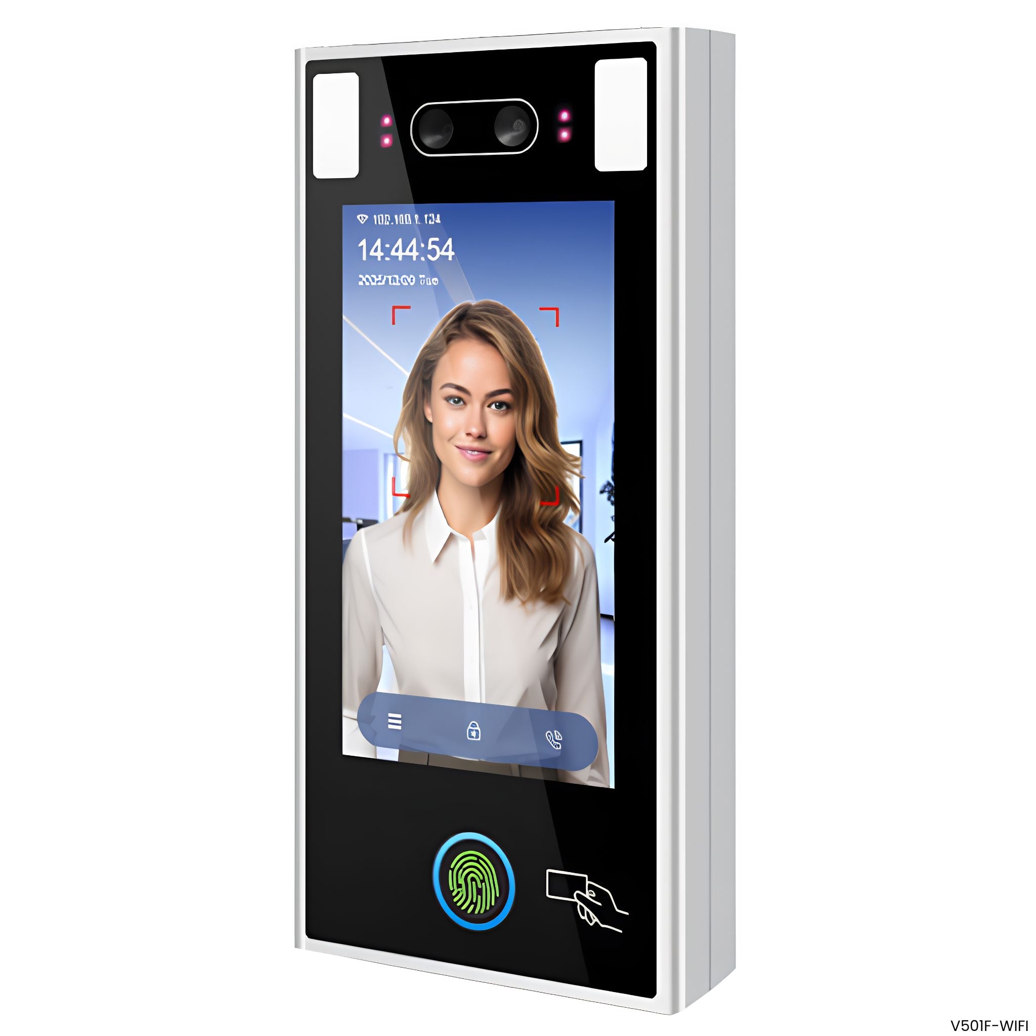 Control acceso asistencia facial Secukey V501F WiFi Tuya Mifare huella Linux IP64