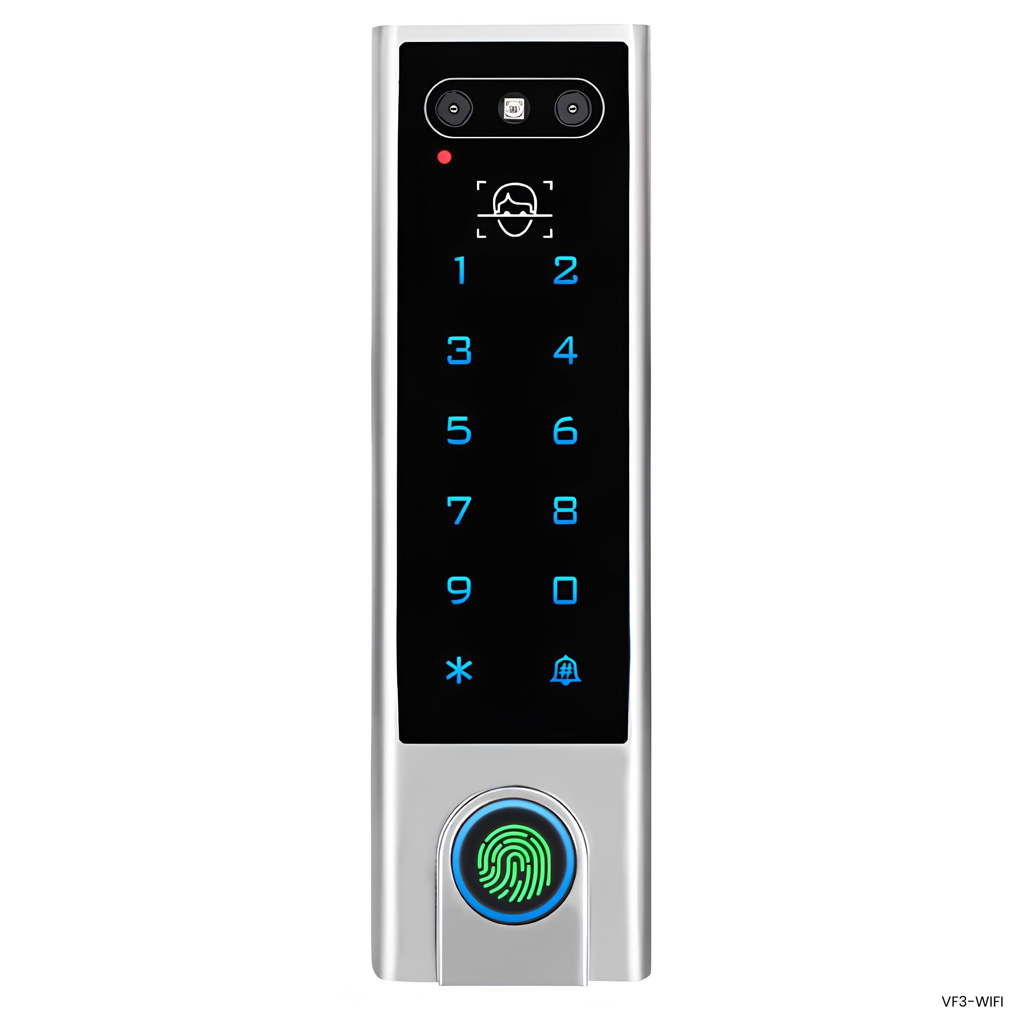 Control de acceso facial y huella Secukey VF3-WIFI en puerta exterior