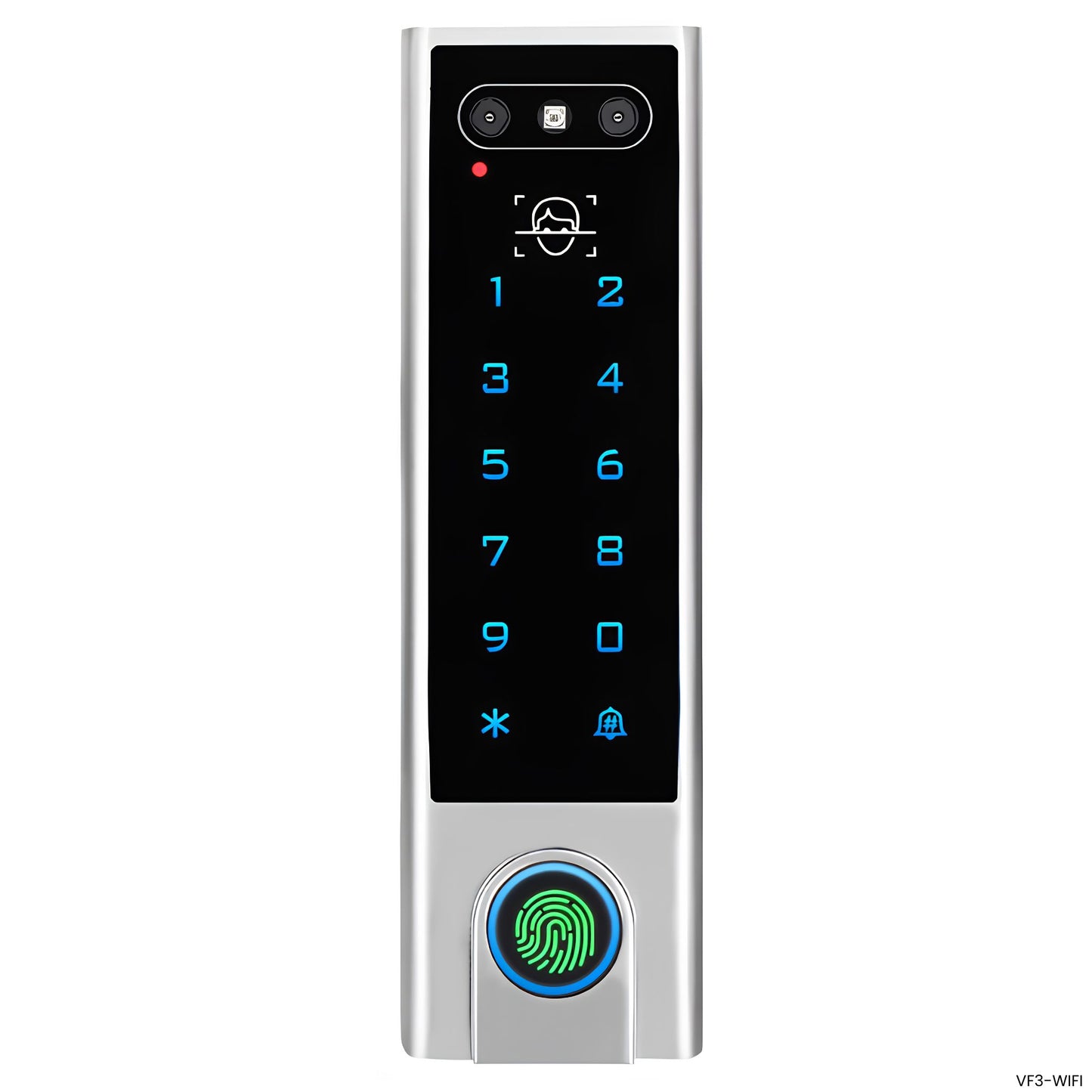 Control de acceso facial y huella Secukey VF3-WIFI en puerta exterior