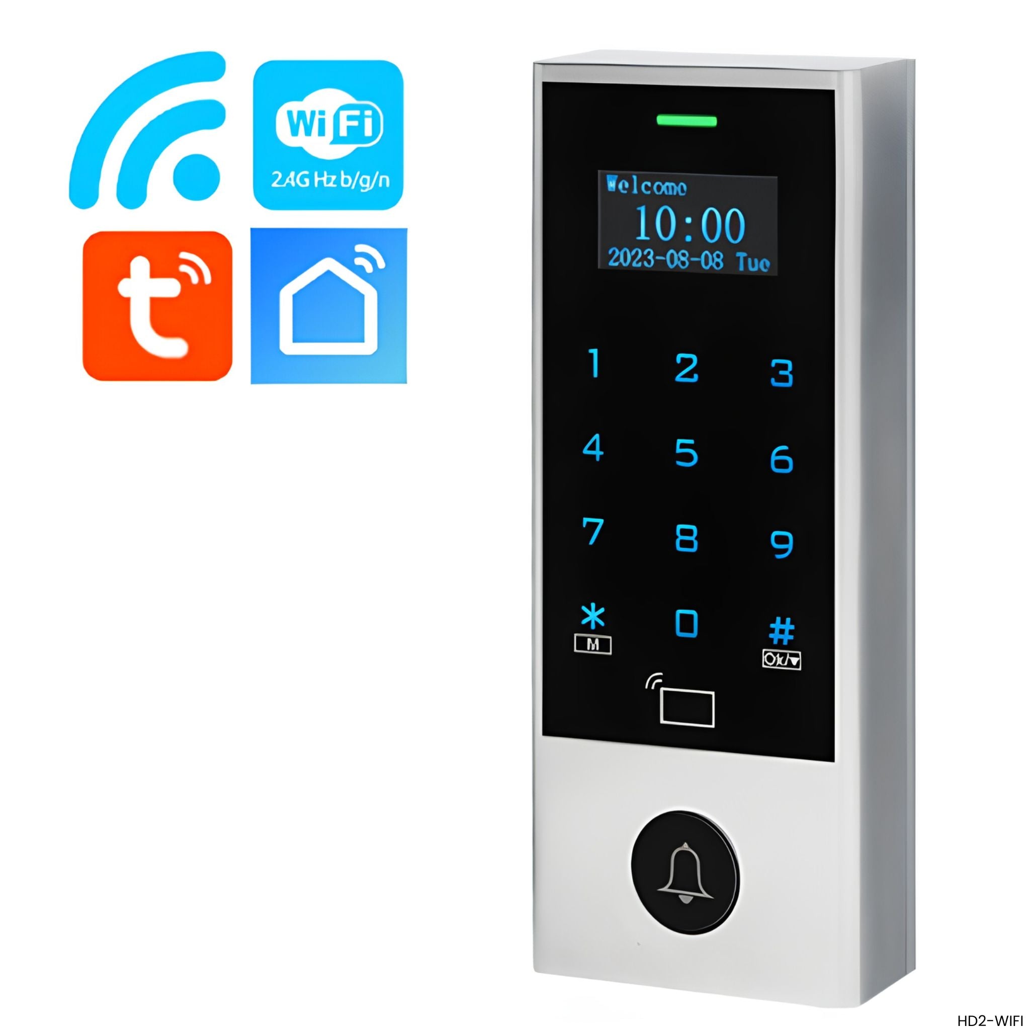 Control acceso WiFi OLED Secukey HD2-WIFI metálico EM Tuya IP66 10000