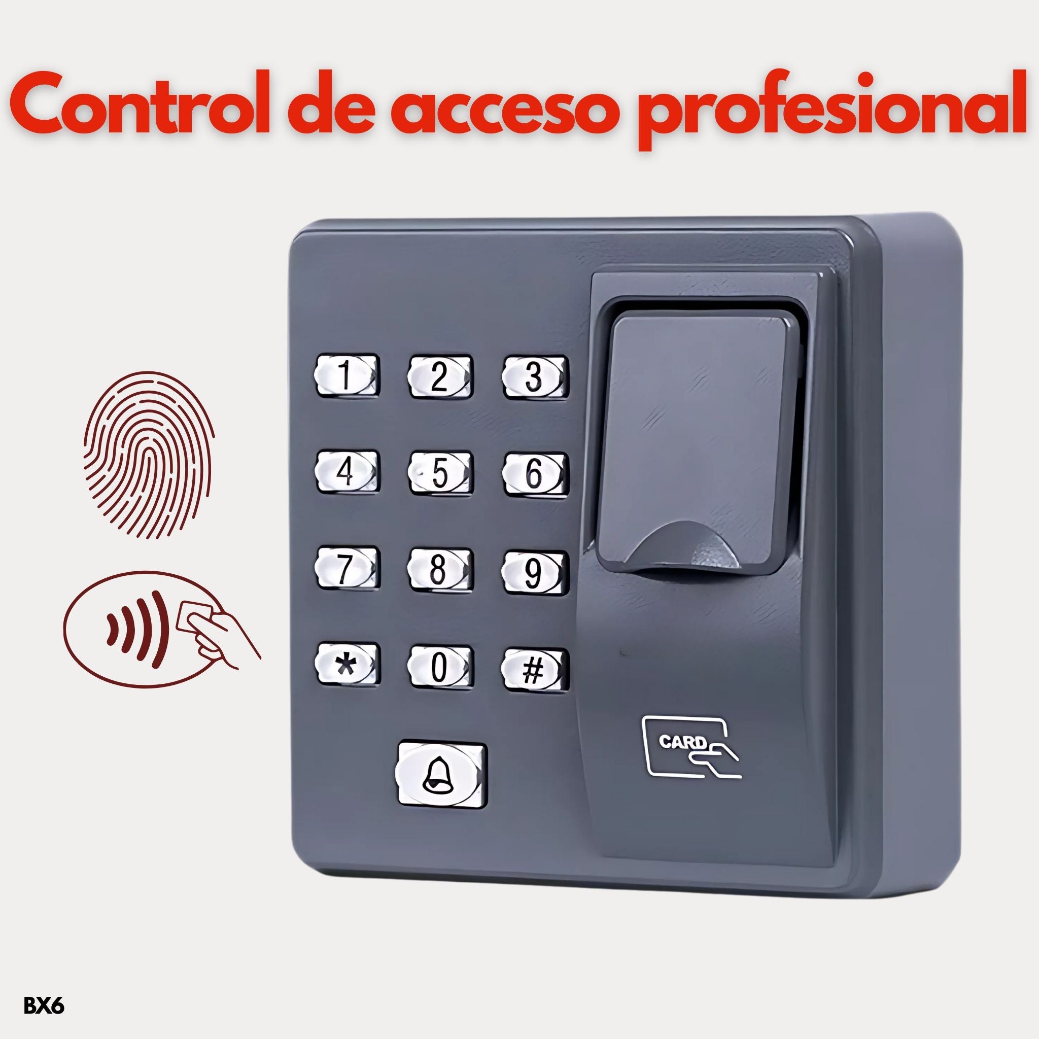 Control de acceso biométrico BX6 - LA CASA DEL TELEFONO