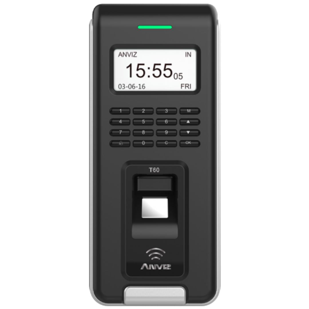 Control de Acceso Biométrico y Asistencia Anviz T60 (Huella y RFID)