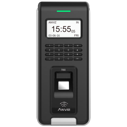 Control de Acceso Biométrico y Asistencia Anviz T60 (Huella y RFID)