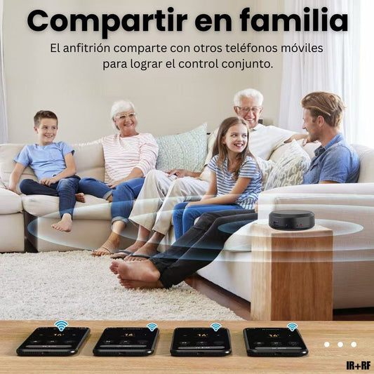 Control remoto inteligente WiFi IR + RF con Tuya – Controla aire acondicionado, TV y electrodomésticos