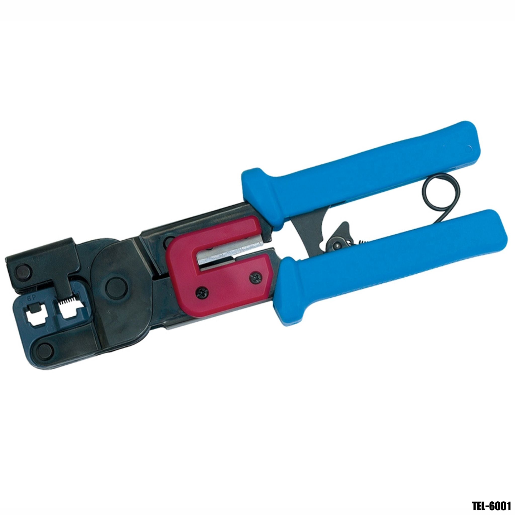 Crimping tool RJ45 RJ11 RJ12 con ratchet Quest TEL-6001 para redes en Panamá