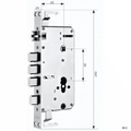 Cuerpo de Cerradura 24x240mm Ganchos Múltiples M11