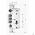 Cuerpo de Cerradura 30x240mm Ganchos Múltiples M15