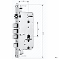 Cuerpo de Cerradura 24x240mm Ganchos Múltiples M11
