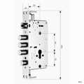 Cuerpo de Cerradura 30x240mm Ganchos Múltiples M15