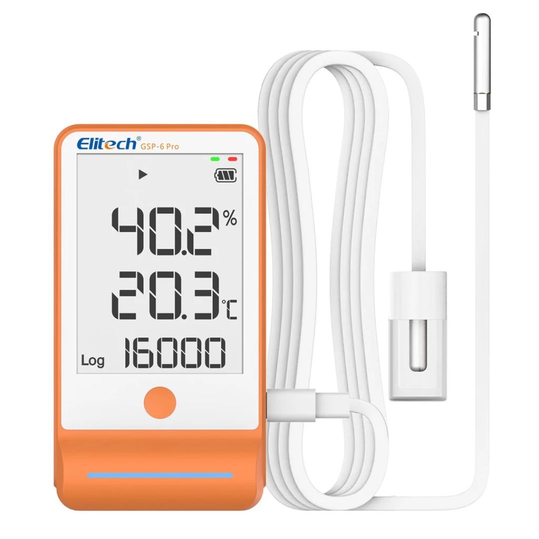 Data logger para vacunas Elitech GSP-6 Pro con sonda de glicol y humedad
